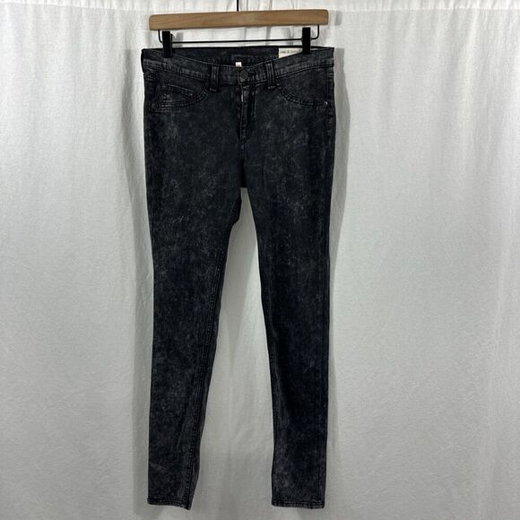 Rag & Bone Skinny Leggings Rosebowl Black Stretch Jean Womens Size 29 Grunge - Picture 1 of 14